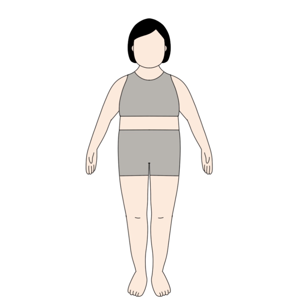 身長170cm体重75kg程度の女性が23kg痩せた体の見た目の変化ビフォー