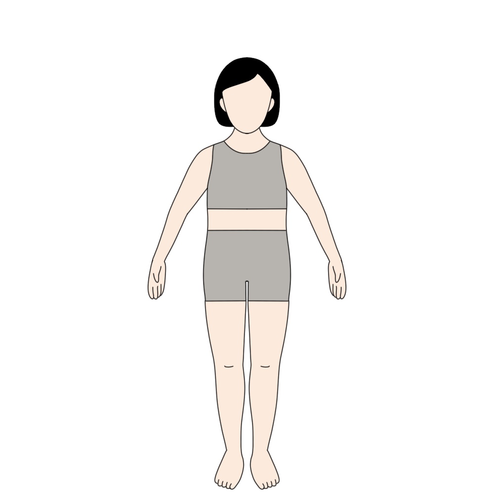 身長150cm体重50kg程度の女性が1kg痩せた体の見た目の変化ビフォー