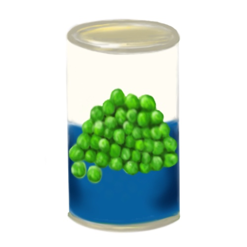 （えんどう類）　グリンピース　水煮缶詰のフリー画像